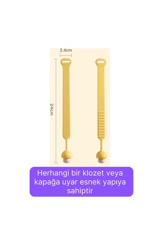 2 Adet Klozet Kapağı Kaldırma Hijyen Aparatı Tutucu Mantar Tasarım Silikon Esnek Pratik Banyo İçin Çok Renkli