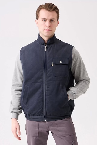 Kışlık Gabardin Yelek Erkek İş Güvenliği Galanthus Outdoor Sıcak Tutucu Rüzgar Geçirmez Lacivert