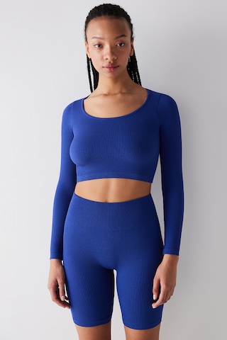 Penti Seamless Dikişsiz Ribbed Active Saks Mavisi Üst Ph8tpl8k24ıy-sa8