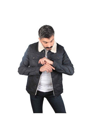 Tom Free Store Içi Kürklü Kışlık Erkek Kot Ceket(524126766) Siyah