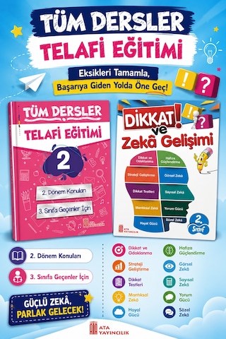 2. Sınıftan 3.sınıfa Geçenler İçin Tüm Dersler Telafi Eğitimi + Dikkat Ve Zeka Gelişimi