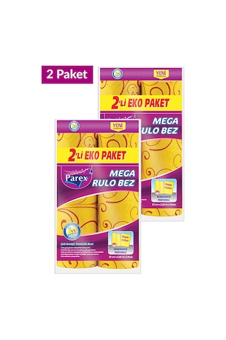 Mega Rulo Temizlik Bezi 2'li Eko Paket İkili Set