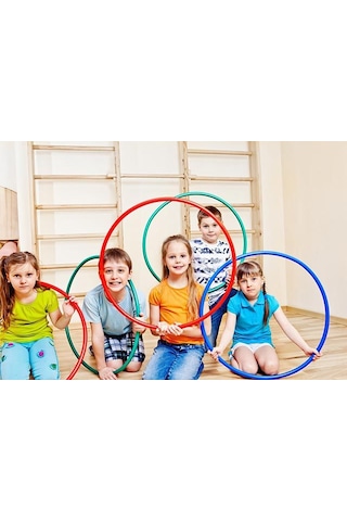 10 Adet Renkli Hulahop Jimnastik Çemberi Oyun Seti 10 Adet 48 CM