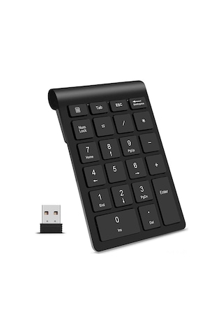 Lemestar 2.4g Kablosuz 22 Tuşlu Sayısal Klavye + Sessiz Mouse Seti, Siyah, 10m Mesafe, Windows/mac Uyumlu Pil Dahil Değil Diğer