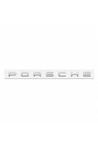 Porsche Bagaj Yazısı Gümüş Renk Porsche Trunk Emblem İn Silver Color Porschegumusyazibagaj
