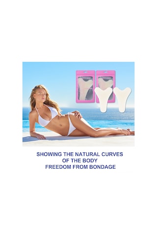 Qingmipy Kadın Gizli Bölge Silikon Y Şekilli Gizleyici, Şeffaf, İz Olmadan, 2 Adet, Mayo, Jean, Mayo Vb. Alt Giysilere Uygulanabilir