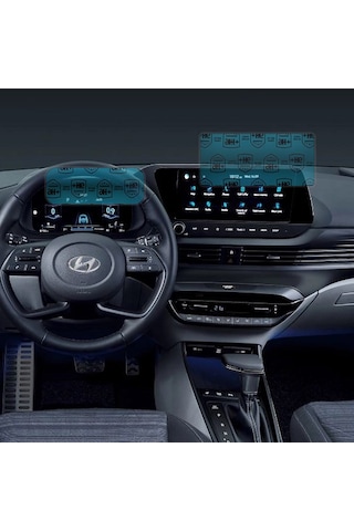 Hyundai İ20 Gösterge Ve Multimedya Paneli Uyumlu Nano Cam Ekran Koruyucu Set