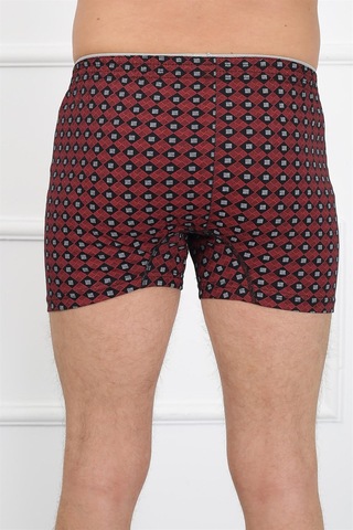 İbrahim Burak Etiler Collection Moda Çizgi Erkek Penye Boxer 40083 Kiremit