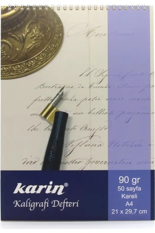 Karin Kaligrafi Defteri Kareli A4 50 Yaprak