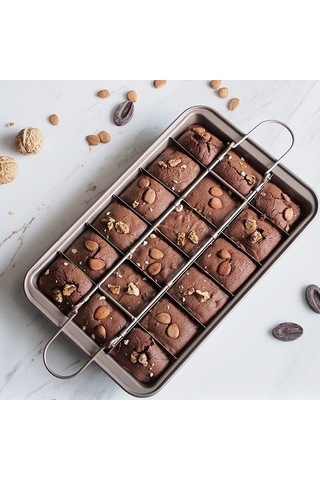 Sones Brownie Pan Kek Kalıbı Kare Ekmek Pişirme Kalın Katı Tabanlı Yapışmaz Pişirme Tepsisi