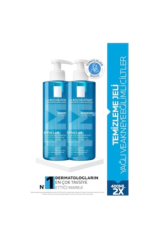 Effaclar Jel Yağlı, /sivilceye Eğilimli Ciltler Için Yüz Temizleme Jeli 400mlx2
