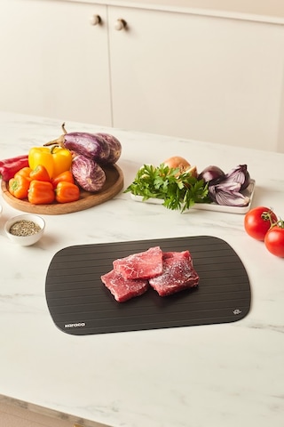 Karaca Mutfaksever Defrozlu Buz Çözücü Kesme Tahtası 35 Cm Siyah