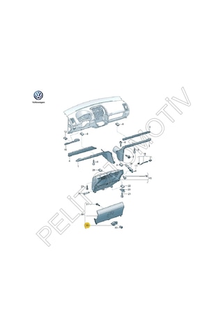Polo (2002-2010) Torpido Kapak Mandalı Bej 6Q0857131