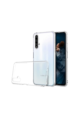Huawei Nova 5t Kılıf Zore Nitro Anti Shock Silikon Renksiz