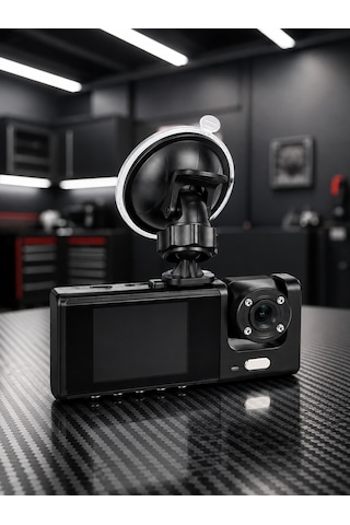 1080p Full Hd Araç İçi Kamera Wifi Bağlantılı Çift Kameralı Geniş Açılı Araç Kayıt Kamerası - Lisinya Standart