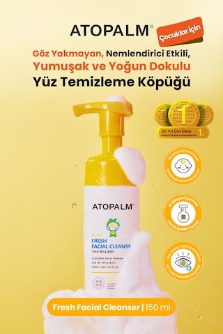 Atopalm Çocuklar İçin Göz Yakmayan Nemlendirici Yüz Temizleme Köpüğü 150 ML