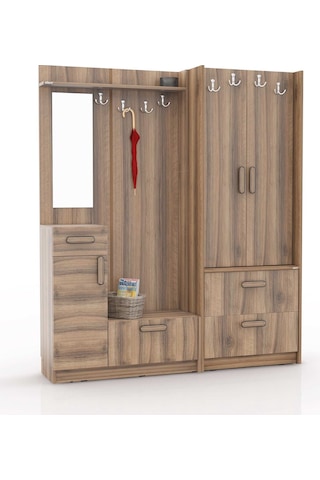 Abre Vm-36348 Dore Ceviz Vestiyer Portmanto Ayakkabılık