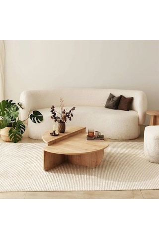 Cool, Yeni Nesil Modern 2 Parça Orta Sehpa, Natural