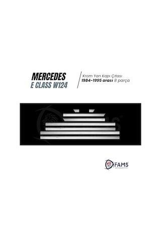 M. Benz E Klasse W124 Krom Yan Kapı Çıtası 8 Prç. 1984-1995 Arası