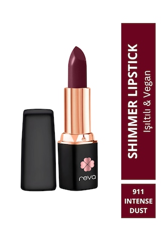 Shimmer Lipstick Intense Rust - Işıltı Ruj - 4 Gr - No: 911 - Vegan & Temiz Içerik Bordo