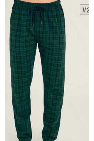 Tek Alt Kareli Desen Pantalon Kly 306 Acı Kahverengi