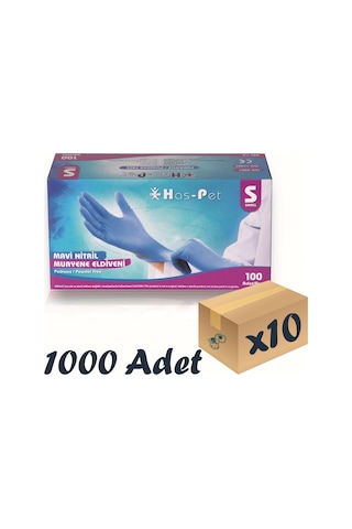 Has-Pet Mavi Nitril Eldiven Small 10 x 100'lü