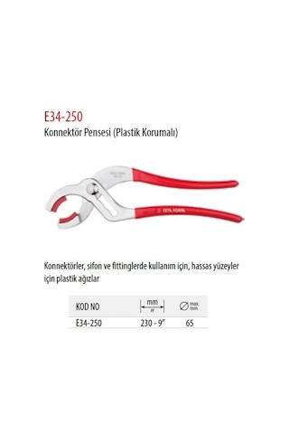 Ceta Form E34-250 Konnektör Pensesi Plastik Korumalı