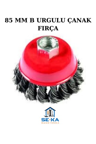 Burgulu Çanak Tel Fırça 85 Mm Spiral Taşlama Uyumlu Pas Temizleme Metal Fırça
