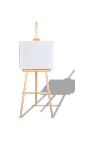 Dsh Doğal Seramik Hamuru Şövale 172 Cm Ahşap Resim Şovalesi Ressam Sehpası Ayarlanabilir