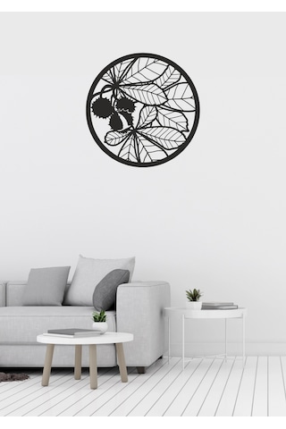 Kestane Yaprak Desenli Metal Dekoratif Duvar Süsü Kestane Yaprak Desenli Metal Dekoratif Duvar Süsü