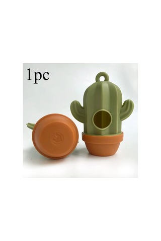 Elmpaly 1 Adet Kaktüs Şekilli Taşınabilir Köpek Dışkı Poşeti Dispanseri Dayanıklı