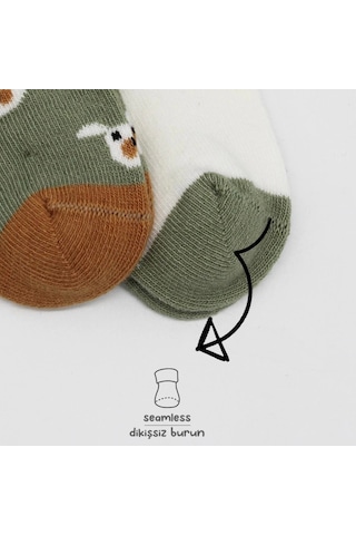 Bistyle Love Dog Penye Soket Çorap 2'li Bs10118 Nil Nil Yeşil