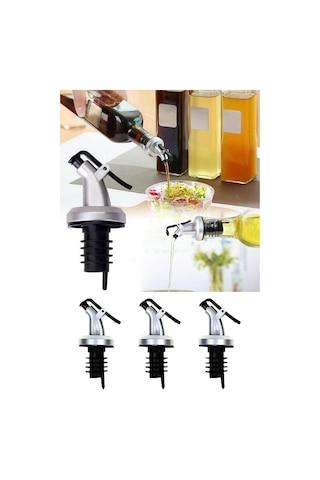 Yağ Tıpası Yağdanlık Şişe Ucu Yağlık Sirkelik Sosluk Şişe Başlığı Damlatmaz 3'lü Kapaklı