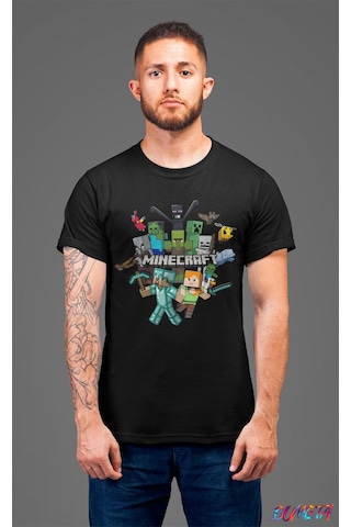 Bumeta Minecraft Lego All Karakter Characters Oyun Game Unisex Tişört T-shirt 001