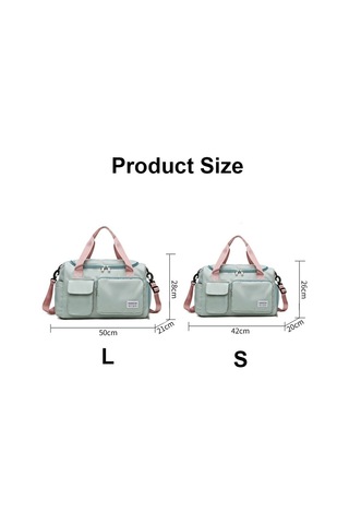B-x336 Büyük Kapasiteli Su Geçirmez Seyahat Spor Çantası Bagaj Çantası, Boyut: L Açık Gri
