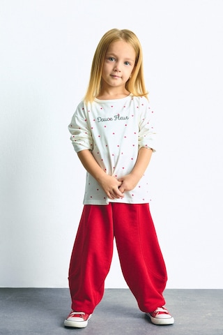 Defacto Regular Fit Bisiklet Yaka Kalp Desenli Penye Uzun Kollu Tişört Kız Bebek I0682a526auwt34 Beyaz-wt34