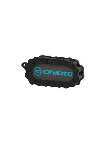 Cf Moto Logolu Özel Tasarım Zincir Detaylı Motosiklet Anahtarlığı Siyah - Yeşil