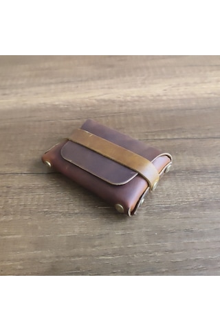 Sumerian Leather Craft Deri Cüzdan Kadın Taba