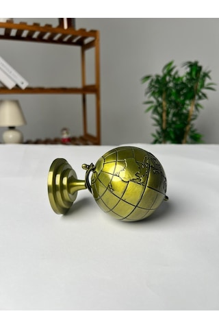 Favora Metal Dekoratif Dünya Obje Mini - Gold