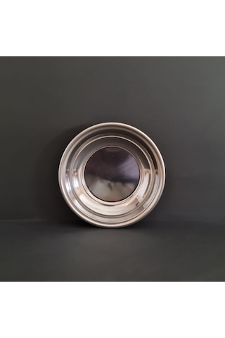 6 Adet 430 Kalite Paslanmaz Çelik Tas Çorba & Yoğurt Kabı 14,5x4,8 Cm No2 Gümüş