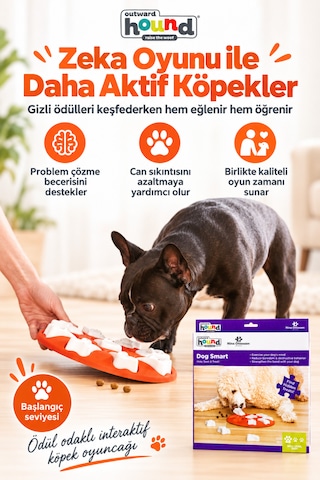 Outward Hound Nina Ottosson Dog Smart Köpek Zeka Oyuncağı Ve Yavaş Beslenme Mama Kabı Seviye 1