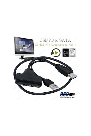 2.5 Inç Sata To Usb Hdd-Ssd Çevirici Dönüştürücü Kablo