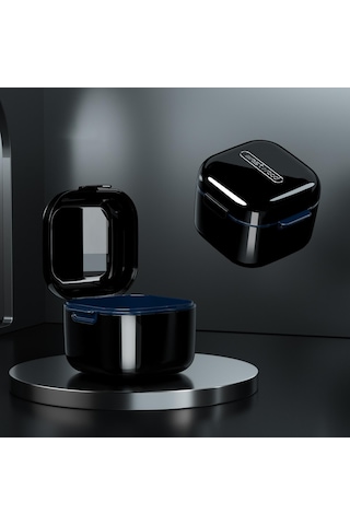 Dolıty Protez Çantası, Süzgeç Sepetli Banyo Siyah-9.7x8.8x7cm