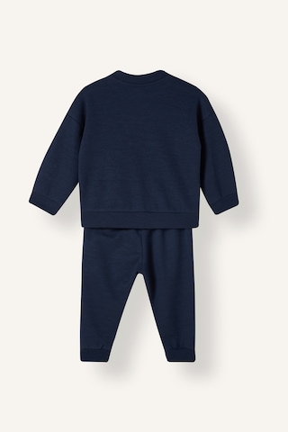 Defacto 2li Takım Baskılı Fermuarlı Sweatshirt Eşofman Altı Erkek Bebek I0150a526aunv256 Lacivert-nv256