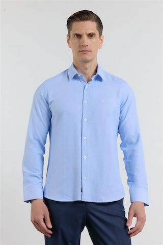 İmza Mavi Sert Yaka Uzun Kol Cepsiz Slim Fit Pamuklu Gömlek 1004255284 İmza Mavi Sert Yaka Uzun Kol Cepsiz Slim Fit Pamuklu Gömlek 1004255284