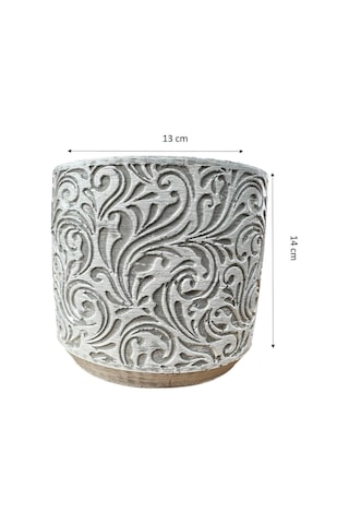 Bitki Tasarımı Ev Dekorasyon Gri Çiçek Desen Beton Saksı Çiçeklik Saksılık