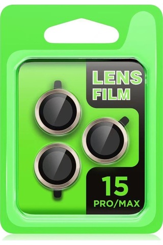 Mey İthalat Apple, Uyumlu iPhone 15 Pro Max Raze Metal Kamera Lens - Lacivert