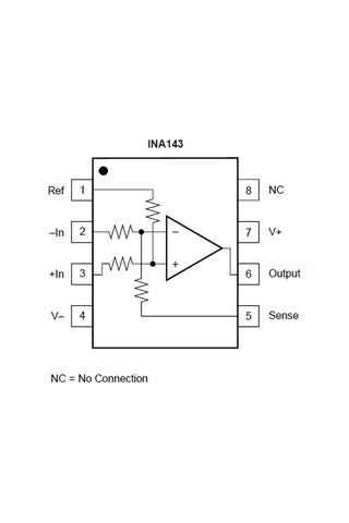 Ina143ua Opamp Fark Kuvvetlendirici Karşılaştırıcı 2.5v To 18v 0.1x / 10x Kazanç So8 Hassas Endüstr