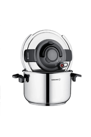 Korkmaz A173 Alessa 5 Litre Düdüklü Tencere Gri - Siyah