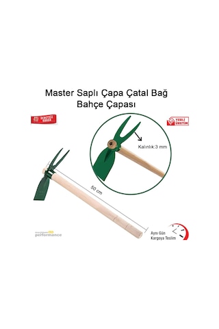 Master Saplı Çapa Çatal Bağ Bahçe Çapası N11.107